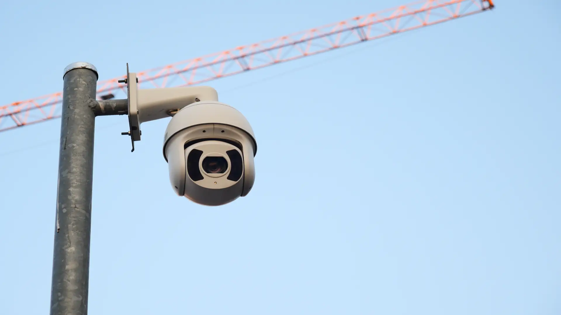 CCTV security camera operating outdoors