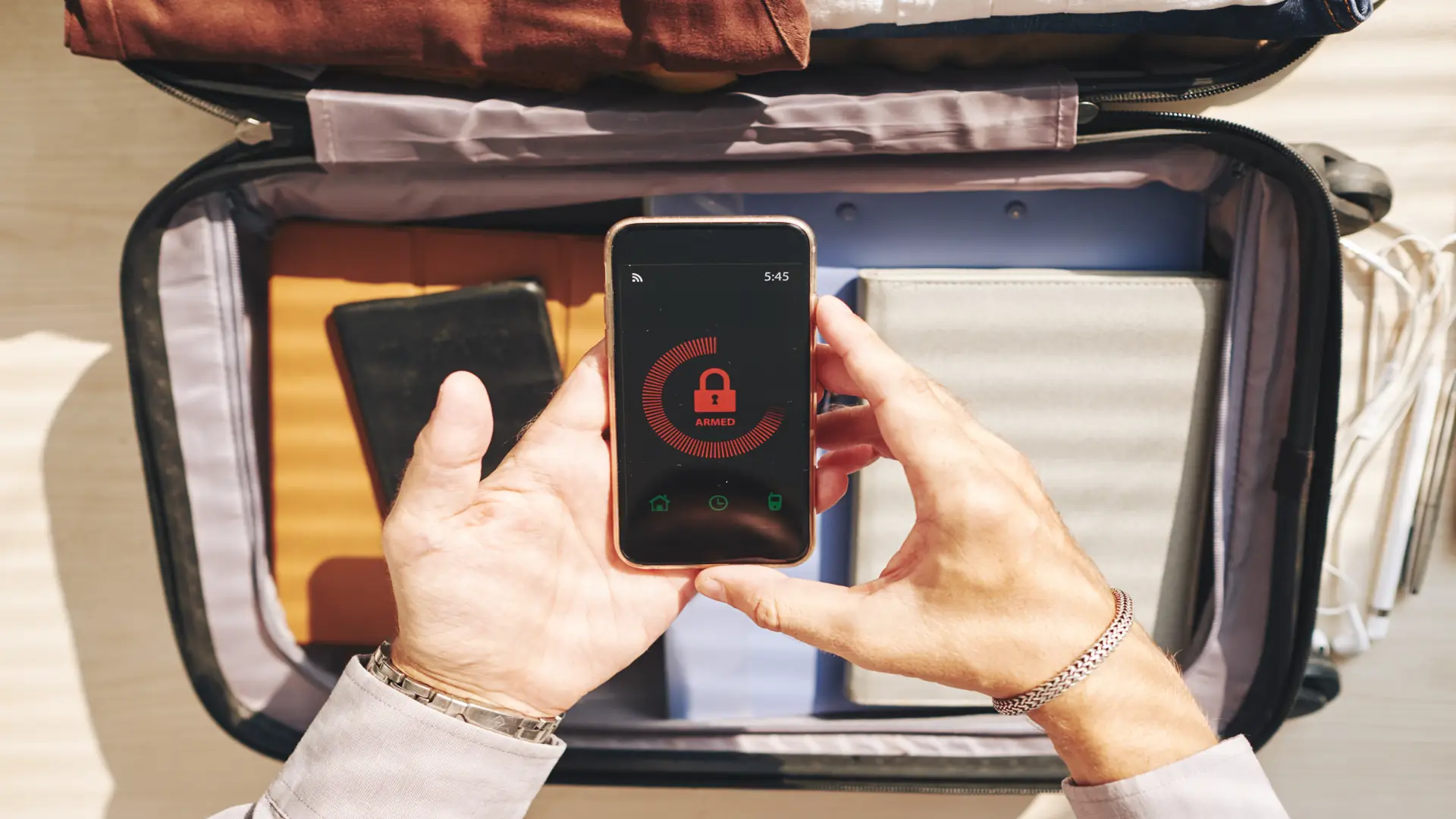 Locked smartphone showing secure access
